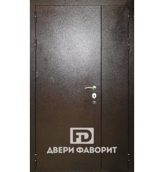 Дверь двустворчатая с цинкогрунтом в коттедж