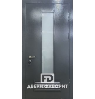 Дверь в котельную (решетка, стекло)
