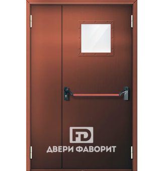 Противопожарная полуторная дверь с антипаникой