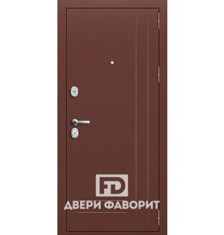 дверь из металла с тремя петлями на подшипниках для загородного дома 
