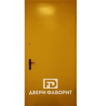 Дверь с жёлтым порошковым напылением