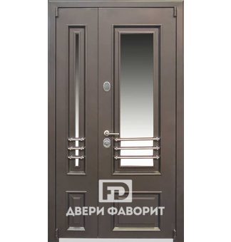 двустворчатая дверь со стеклянными вставками