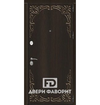 Одностворчатая стальная дверь в загородный дом (МДФ)