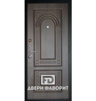 Дверь для улицы с чёрным МДФ